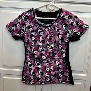 Cherokee Flexibles XS Floral Scrub Top